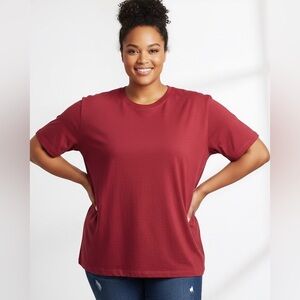 Gildan red short-sleeved, solid cotton T-shirt, unisex, 3XL LADIES, L/XL men